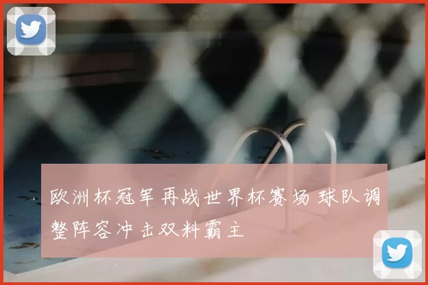 欧洲杯冠军再战世界杯赛场 球队调整阵容冲击双料霸主